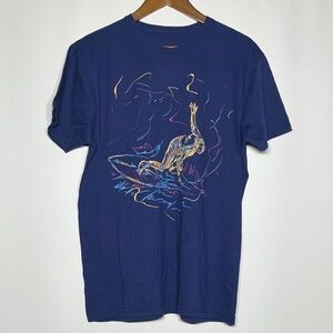 Vibrant Navy Graphic Tee for Men